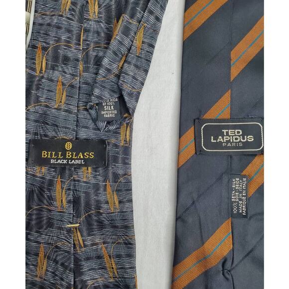 Mens Ties Lot Of 4 Bill Blass Ted Lapidus Croft & Barrow Structure Silk Formal - Picture 9 of 11